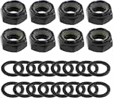 nuts様laubk Amazon.com : LUORNG 2 Sets Skateboard Side Nut Washer Black
